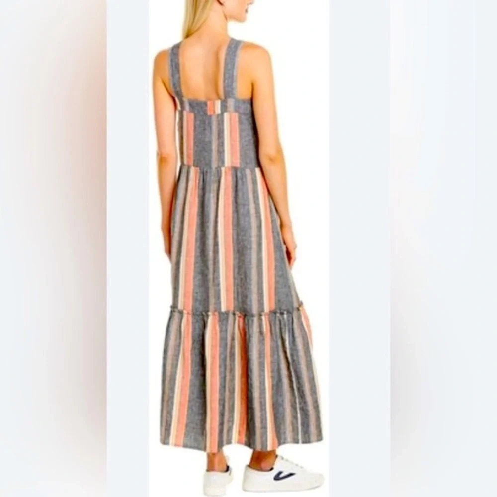 joie Rosabel Halter 100% Linen Tiered Maxi Dress Nordstrom size medium - Picture 16 of 16